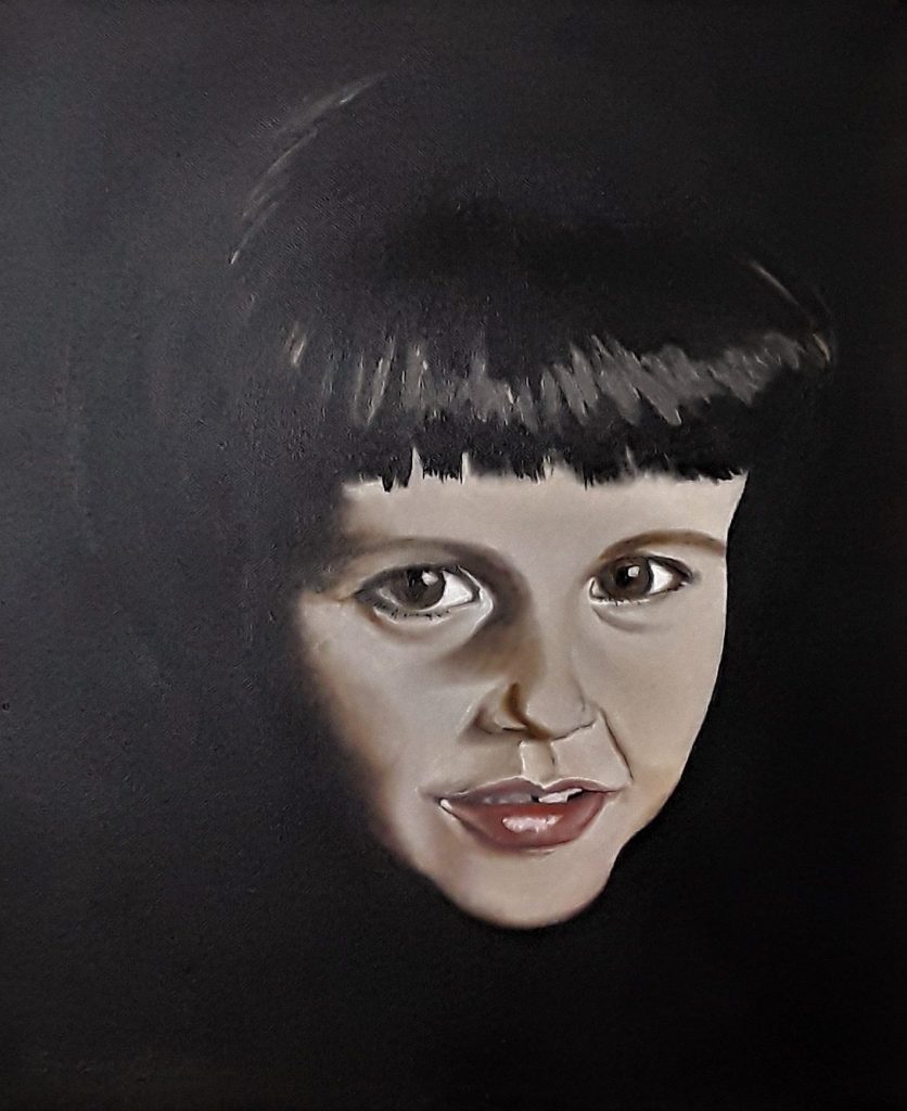 Clair-obscur du portrait de Michael. Jeune garçon d'une dizaine d'années.