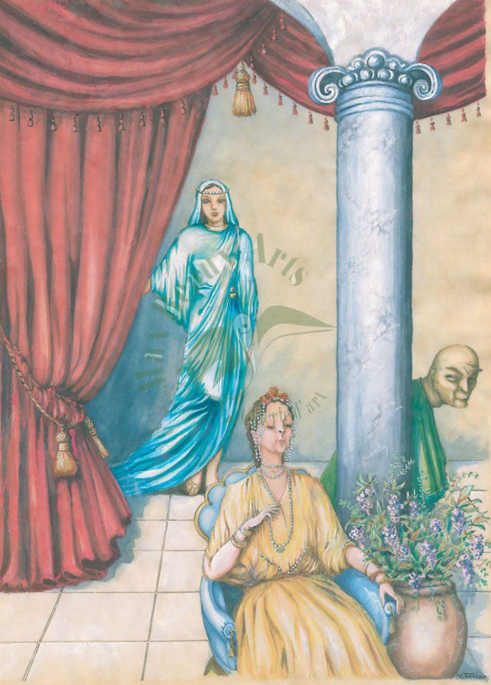 Aquarelle originale. Les perfides